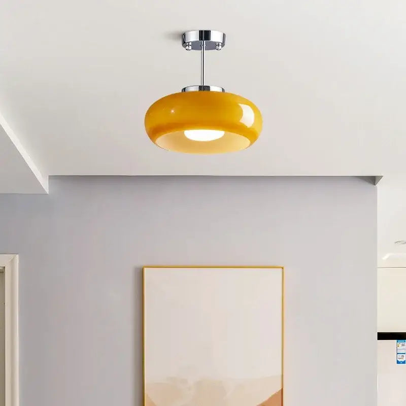 Yellow Glass Ball Pendant