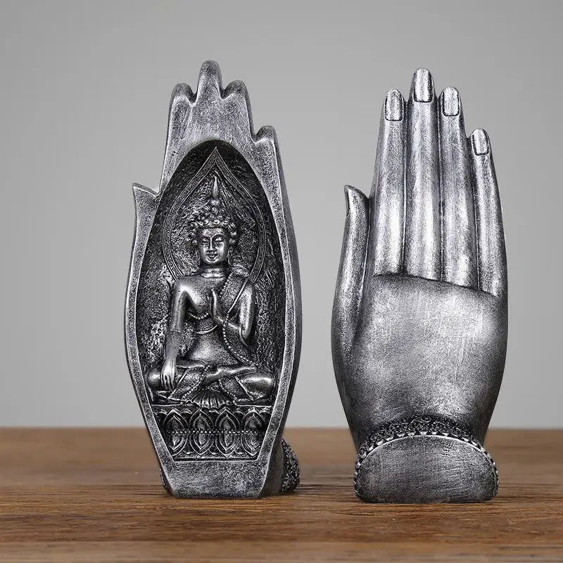 Gold Silver Buddha Figurine