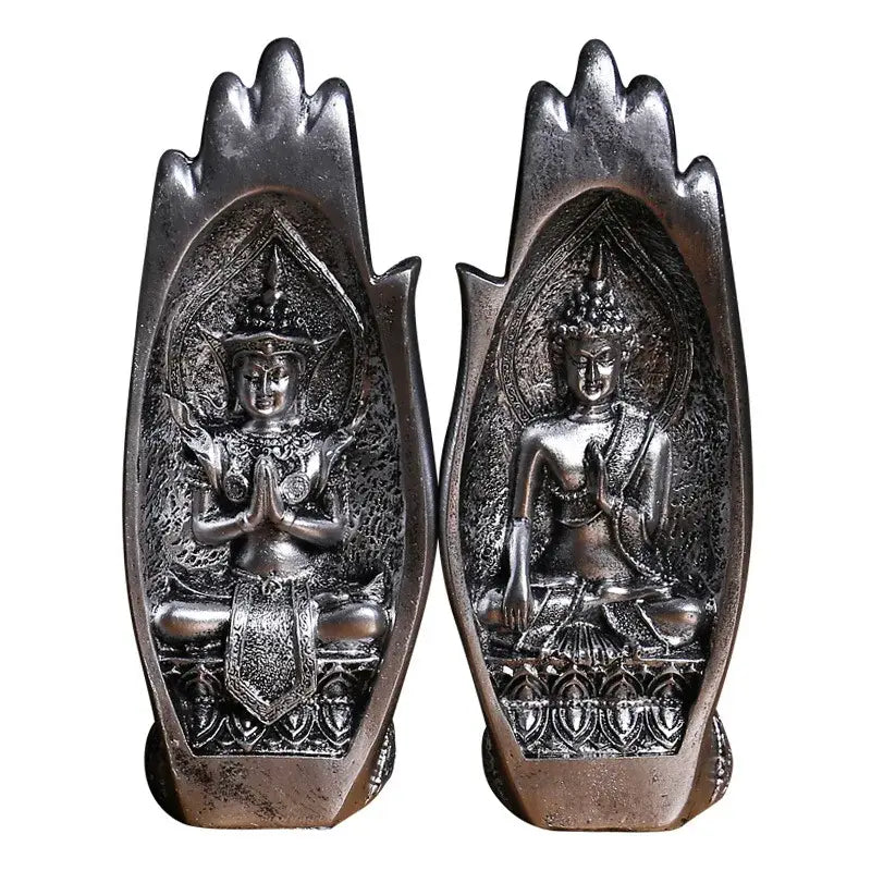 Gold Silver Buddha Figurine