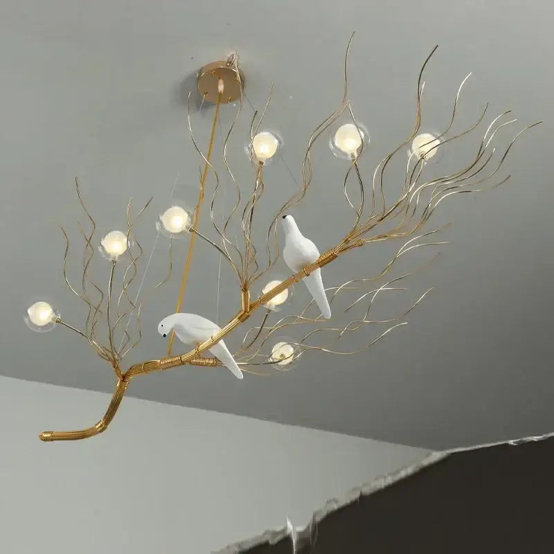 Gold Iron Branch Chandelier