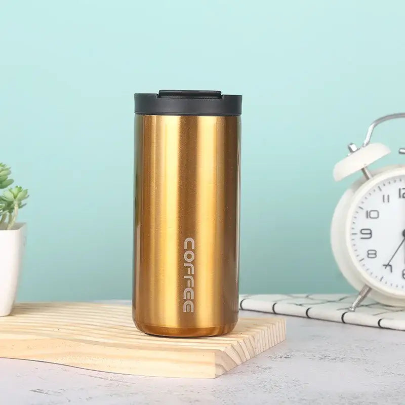 Gold Black Thermal Mug