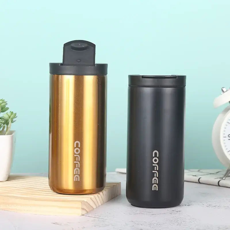 Gold Black Thermal Mug