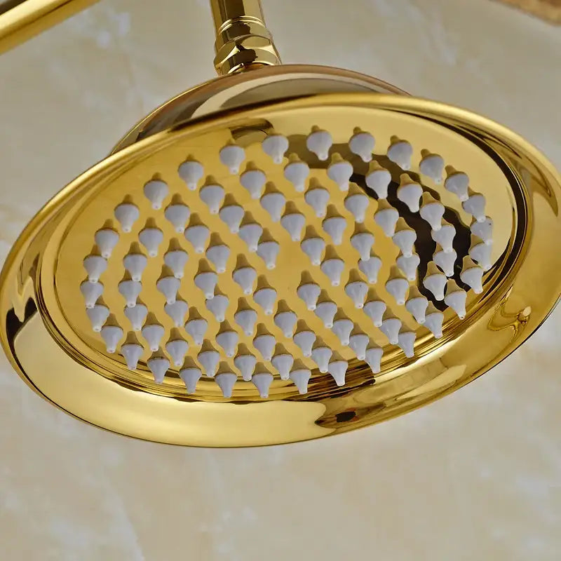 Brass Rainfall Shower Dual Handle Bathroom Set