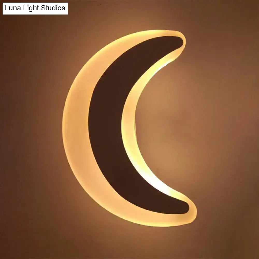 Gold Crescent LED Sconce
