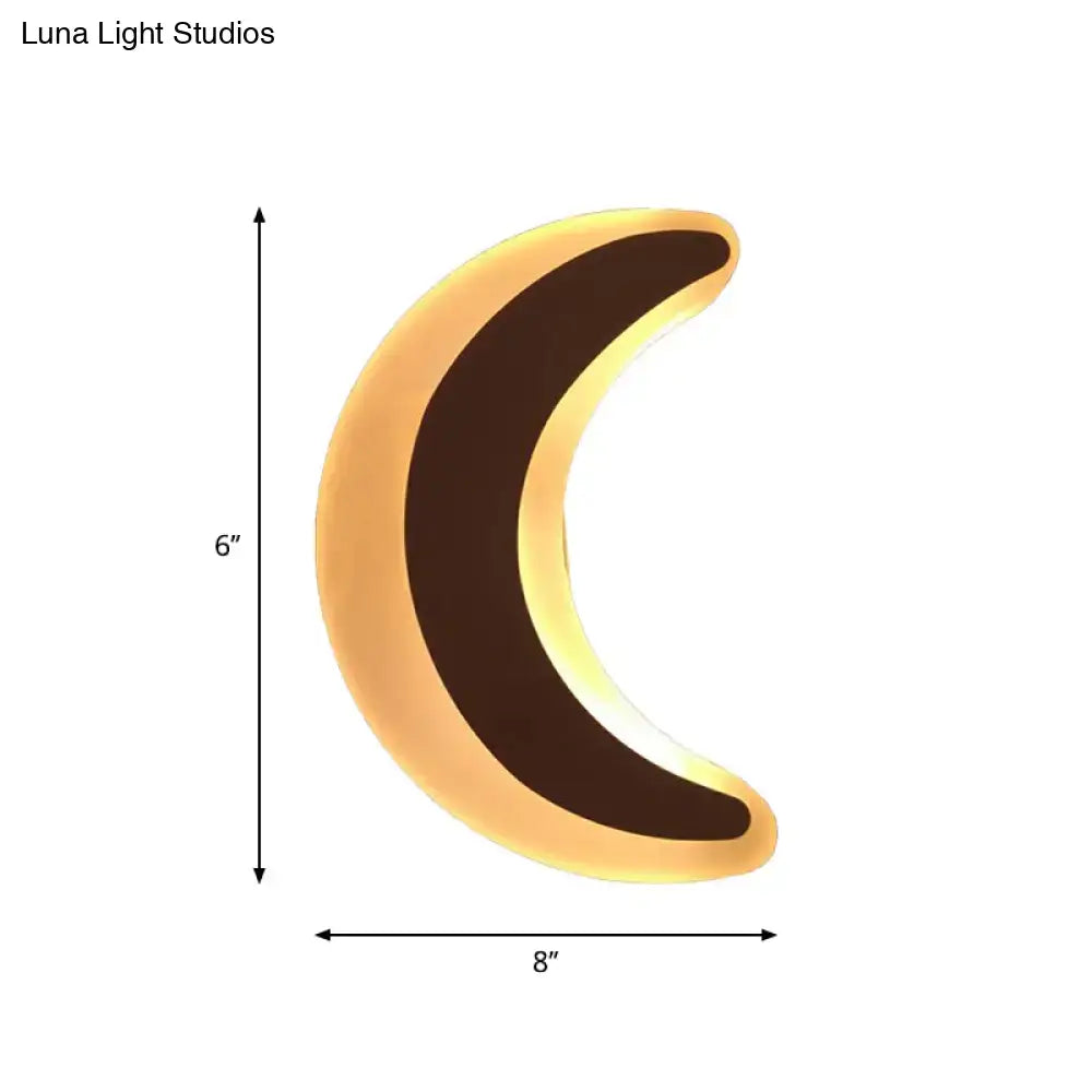Gold Crescent LED Sconce