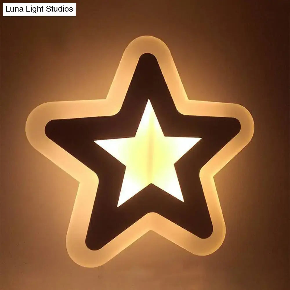 Gold Crescent LED Sconce