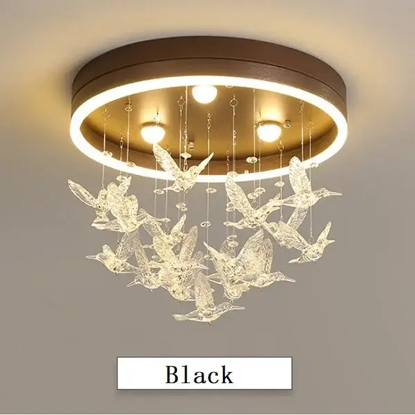 Gold Crystal Ceiling Chandelier For Kids Bedroom