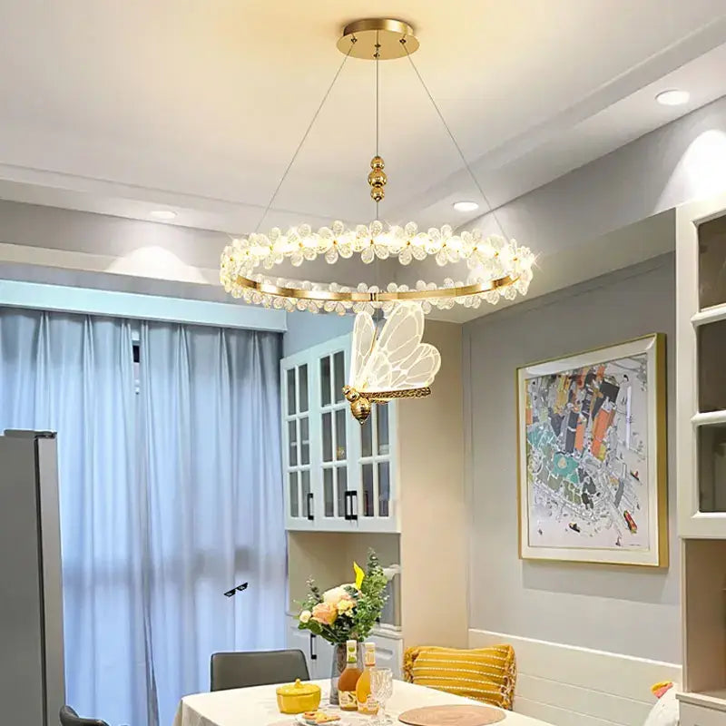 Gold Crystal 60cm Pendant Chandelier
