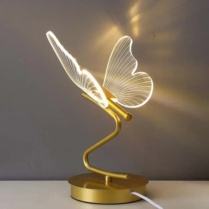 Gold Butterfly Table Lamp