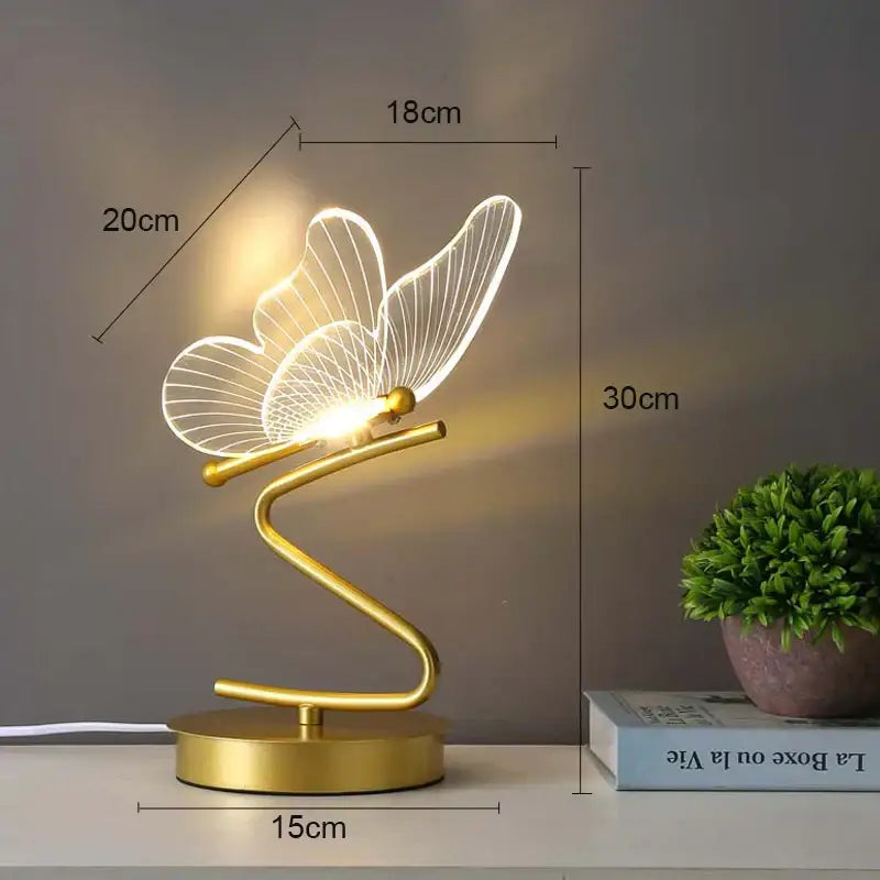 Gold Butterfly Table Lamp