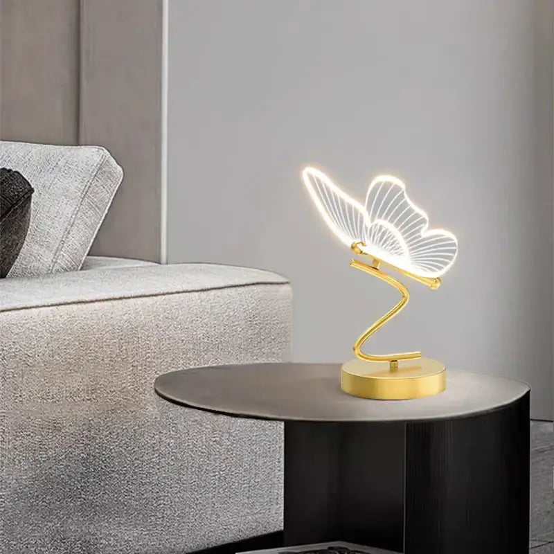 Gold Butterfly Table Lamp