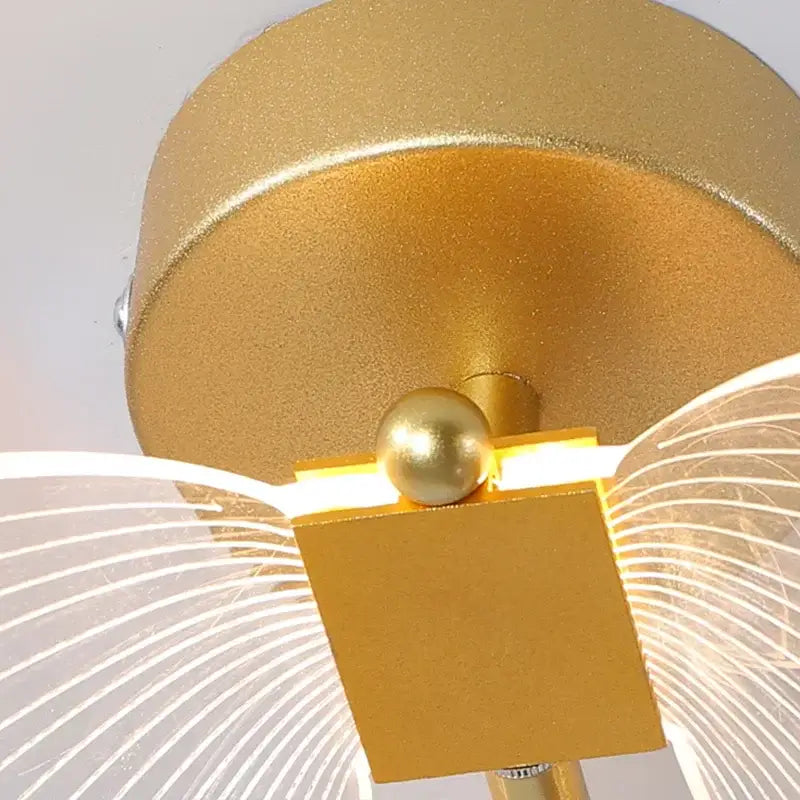 Gold Butterfly Wall Sconce with Translucent Wings