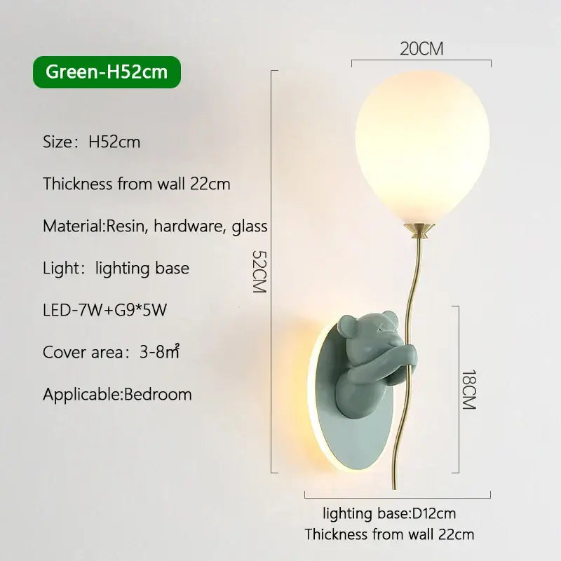 Gold Bear Balloon Lamp