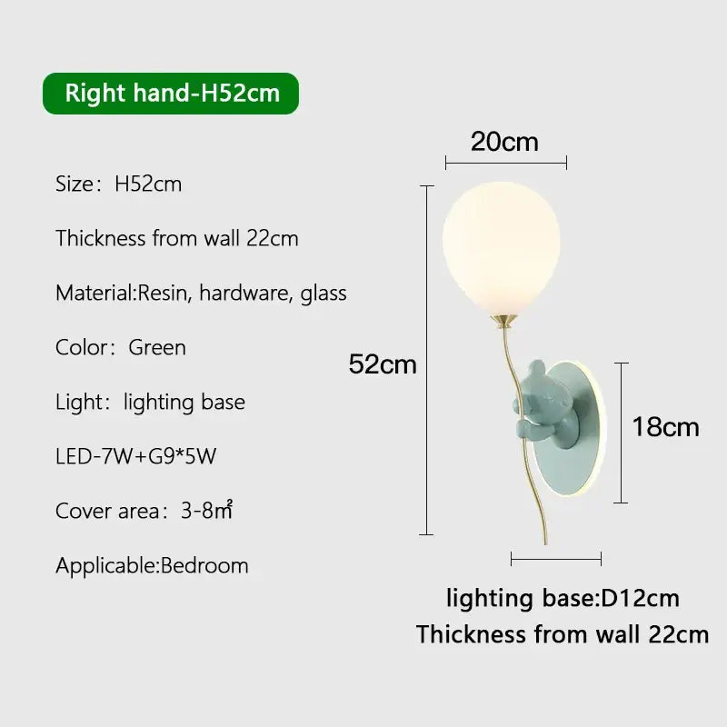 Gold Bear Balloon Lamp