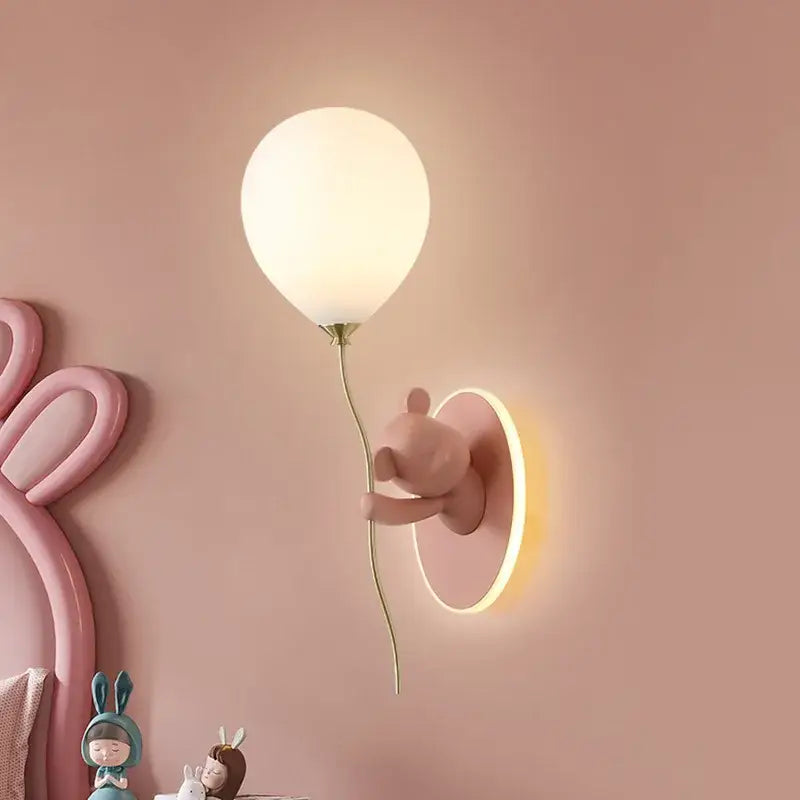 Gold Bear Balloon Lamp