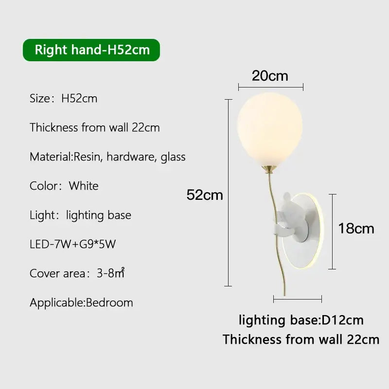 Gold Bear Balloon Lamp