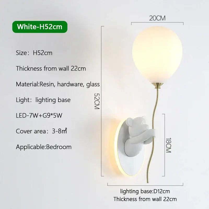 Gold Bear Balloon Lamp