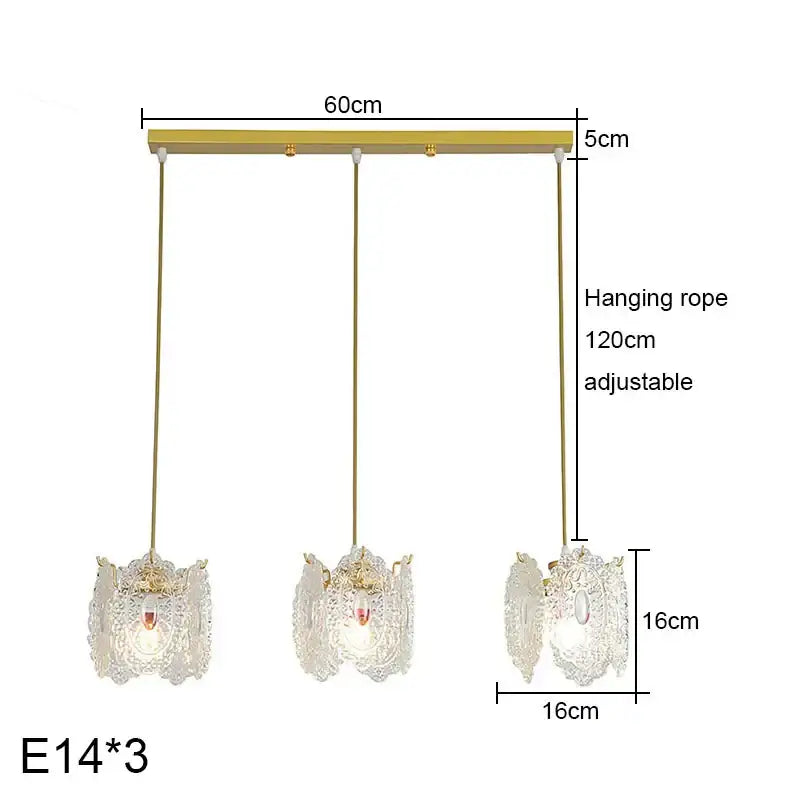 Gold Glass Pearl Chandelier
