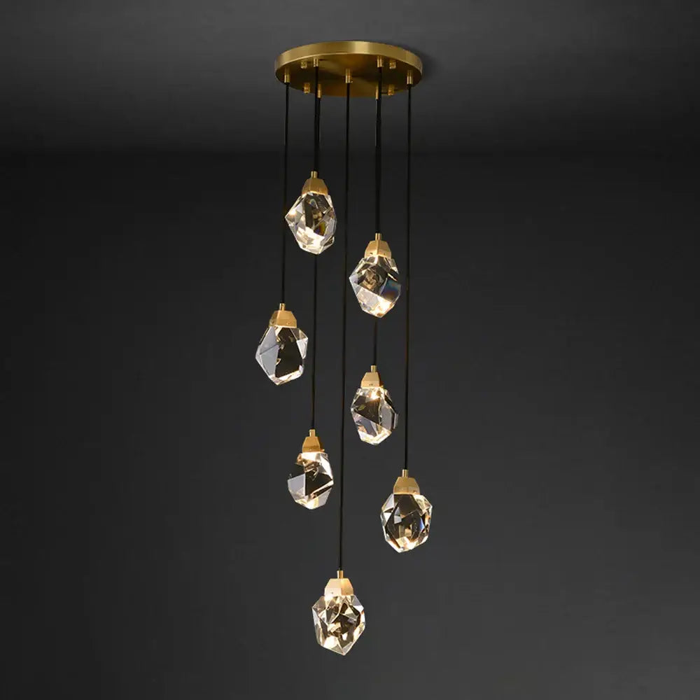 Gold Diamond Crystal 16-Light Chandelier