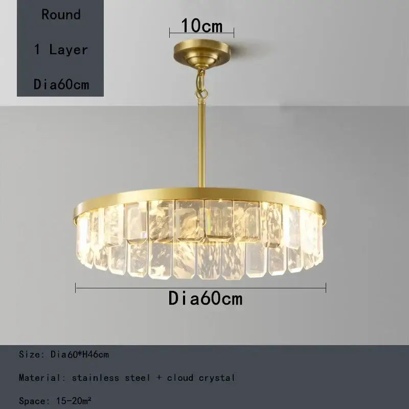 Gold Cloud Crystal Chandelier