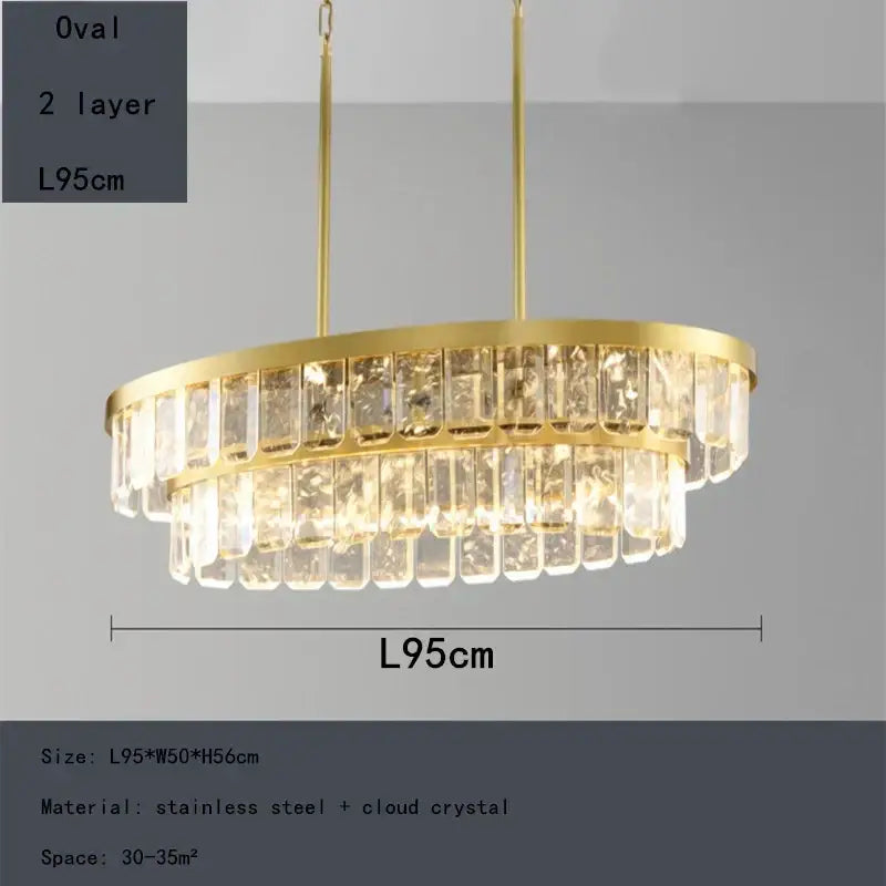 Gold Cloud Crystal Chandelier