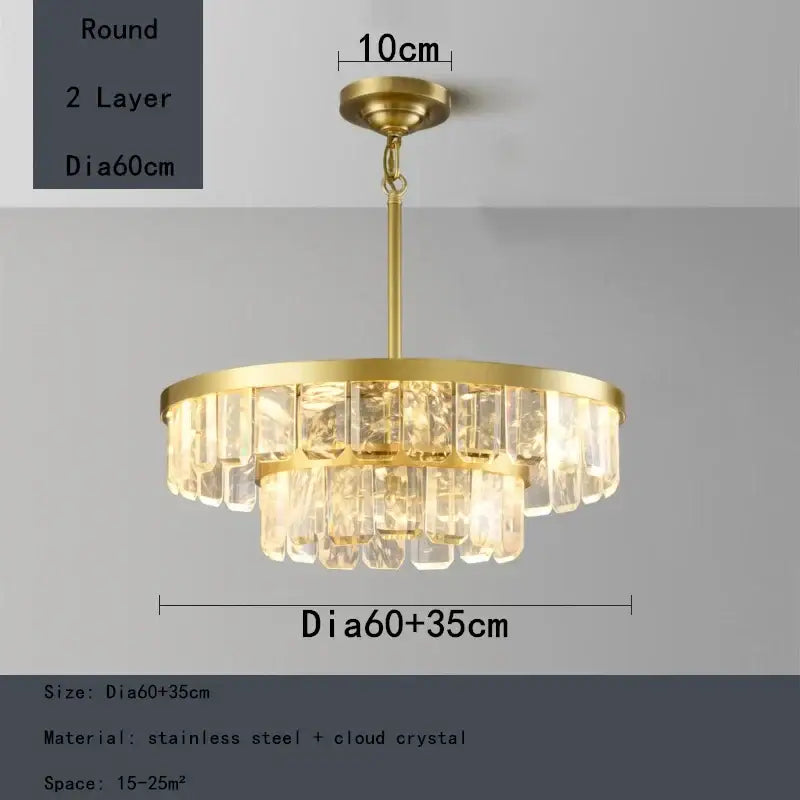 Gold Cloud Crystal Chandelier