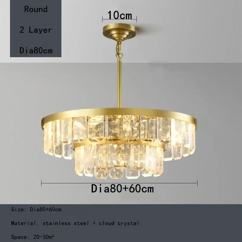 Gold Cloud Crystal Chandelier