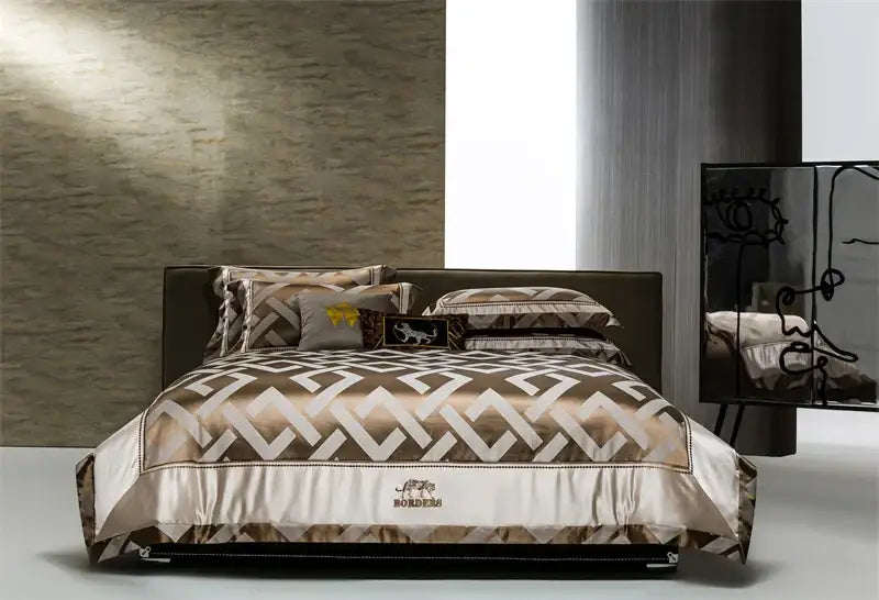 Gold Cream Jacquard Bedding