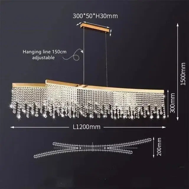 Gold LED Circle Chandelier