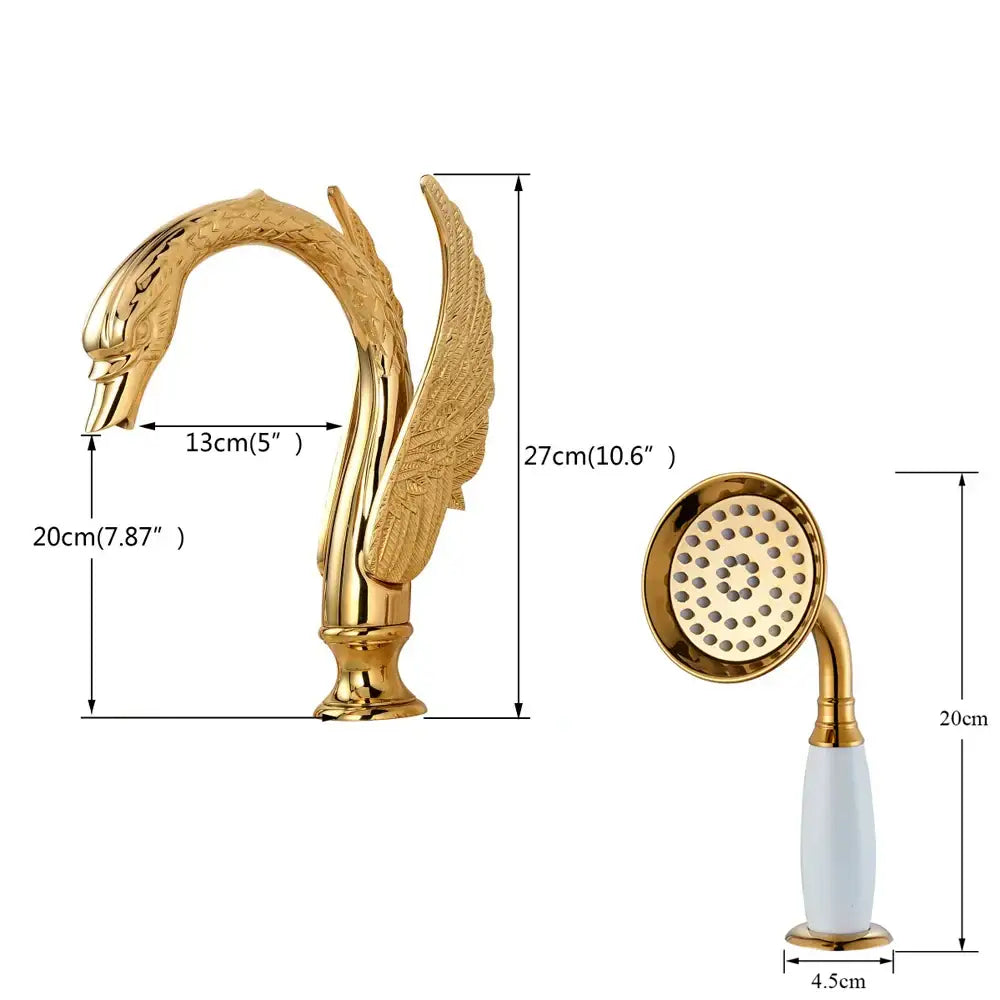 Gold Crystal Swan Faucet