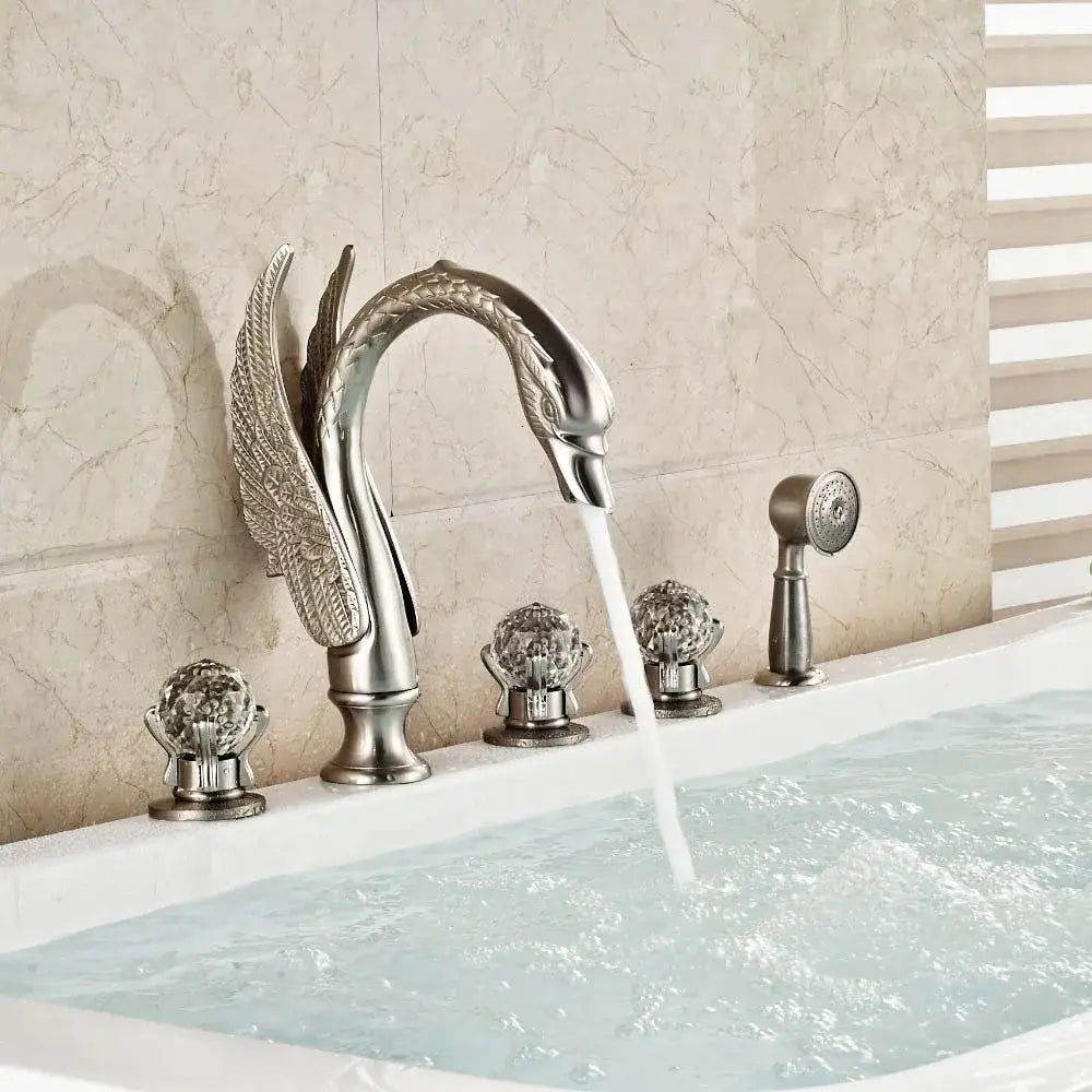Gold Crystal Swan Faucet
