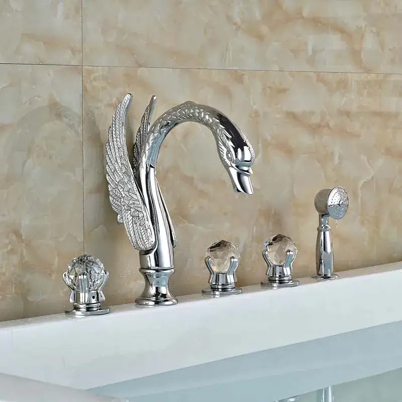Gold Crystal Swan Faucet