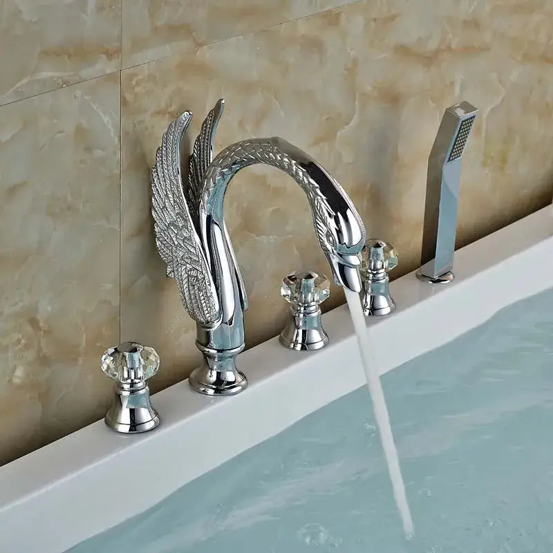 Gold Crystal Swan Faucet