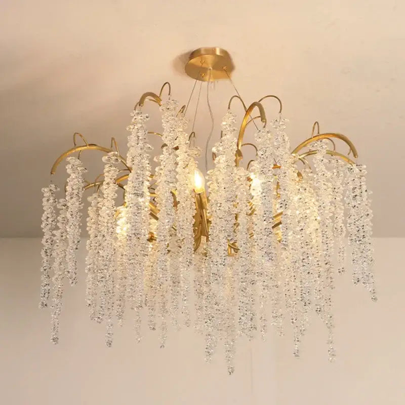 Gold Crystal 120cm Pendant Light