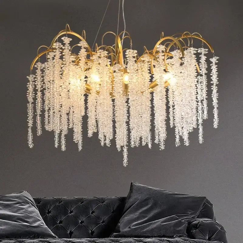 Gold Crystal 120cm Pendant Light