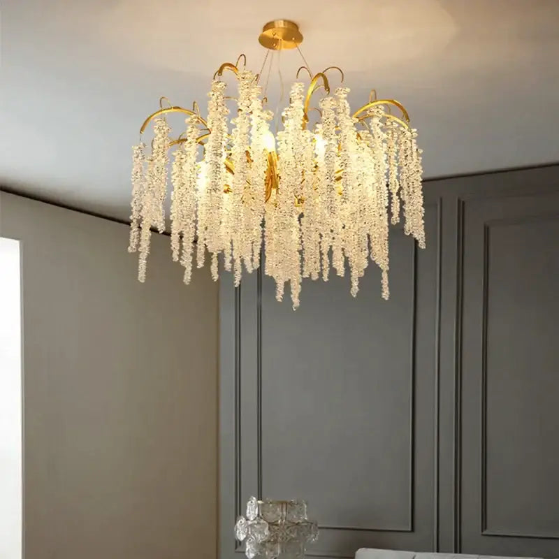 Gold Crystal 120cm Pendant Light