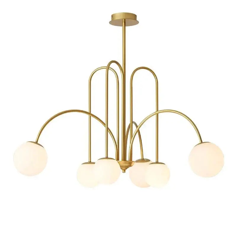 Gold Glass Ball Pendant Chandelier