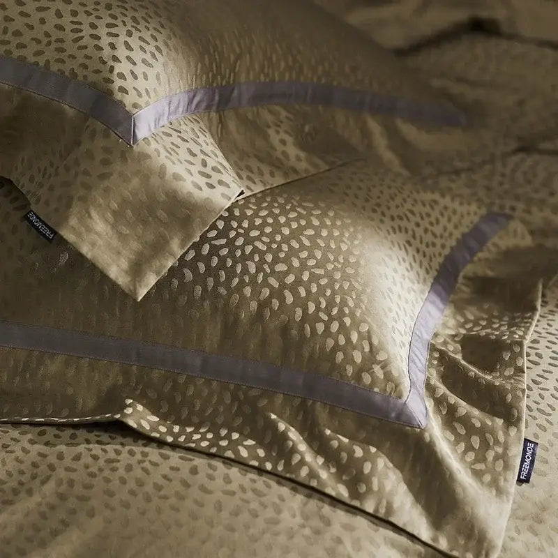 Gold Gray Cotton Bedding