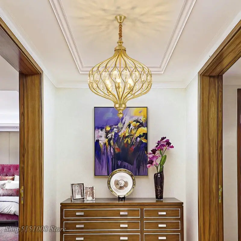 Gold Crystal Pendant Lights