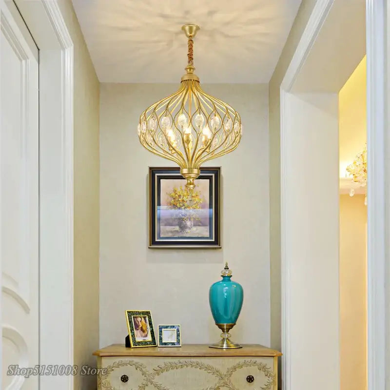 Gold Crystal Pendant Lights