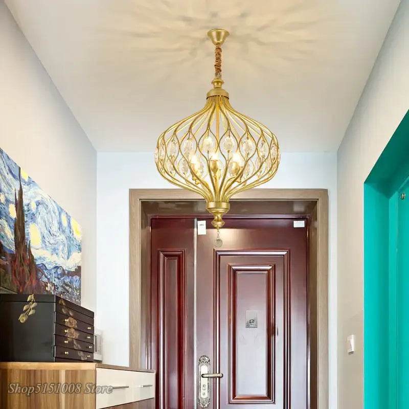 Gold Crystal Pendant Lights