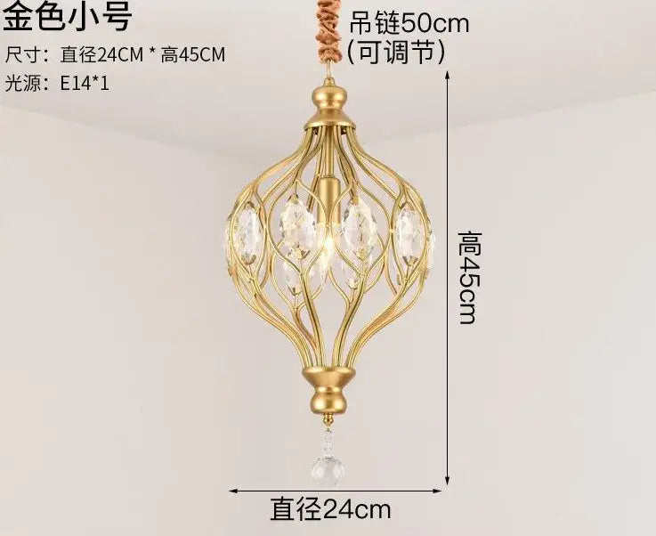 Gold Crystal Pendant Lights