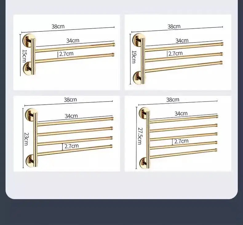 Gold Swivel Towel Rack