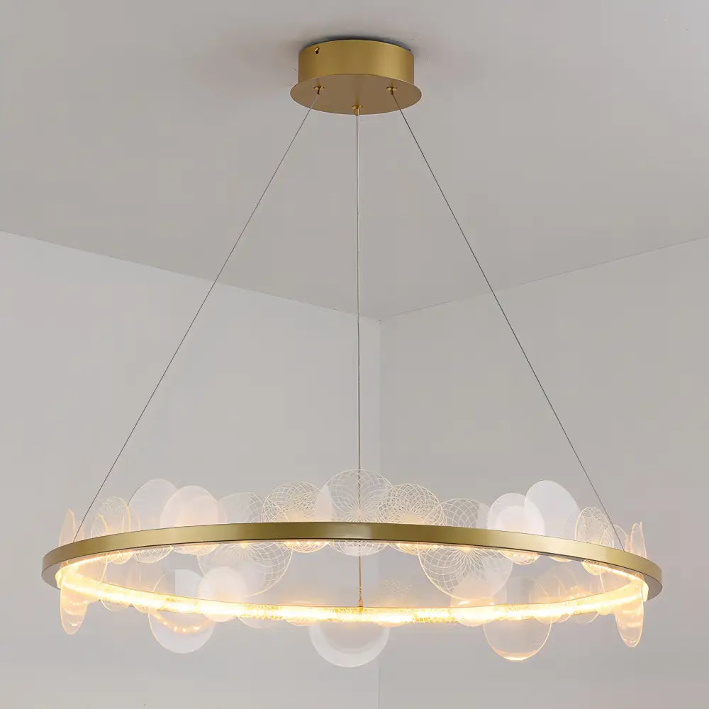 Gold Frost LED Chandelier
