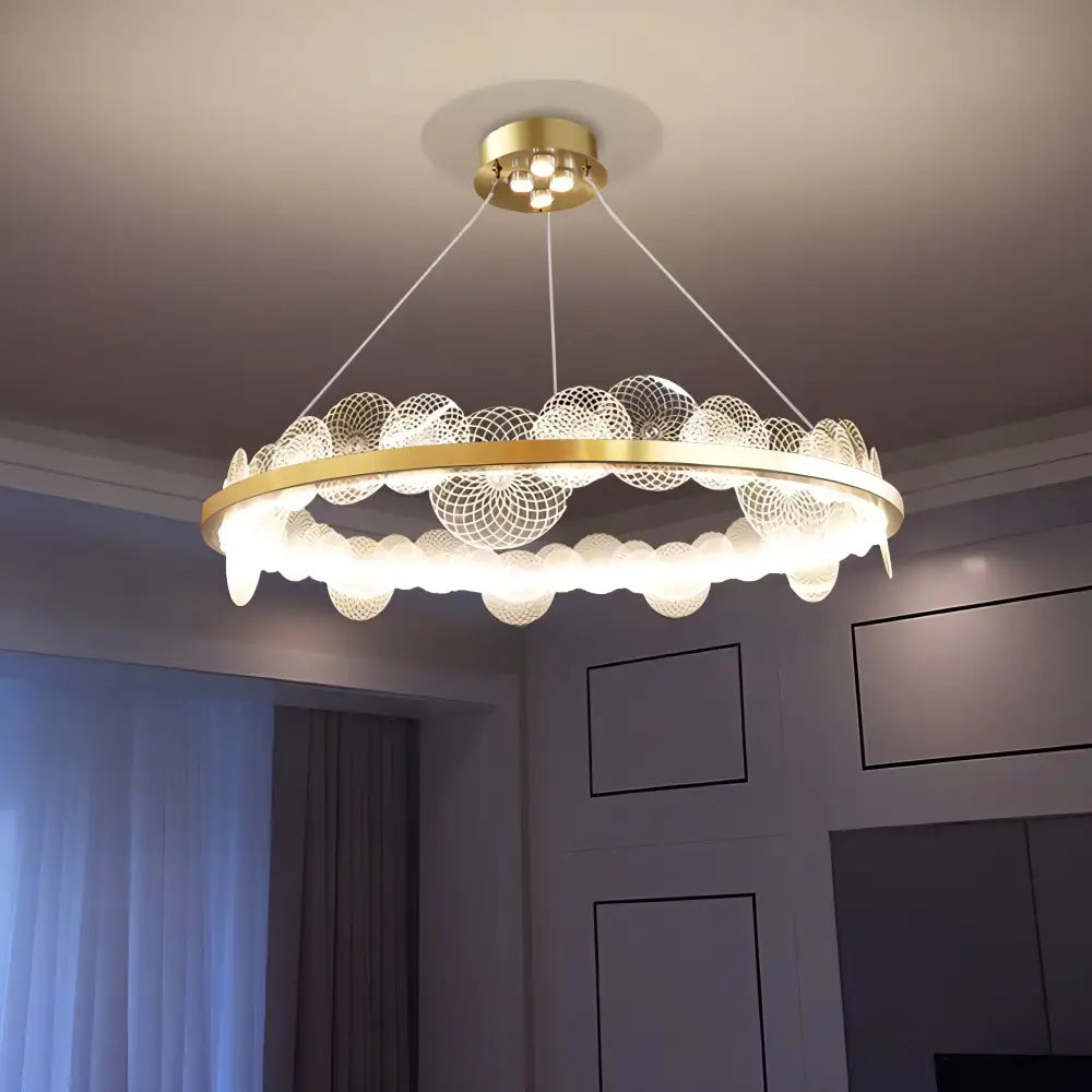 Gold Frost LED Chandelier