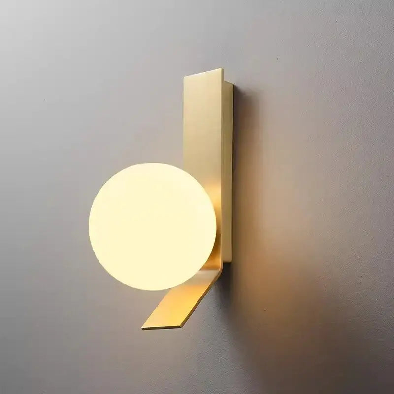 Gold Glass 2-Head Nordic Wall Lamp