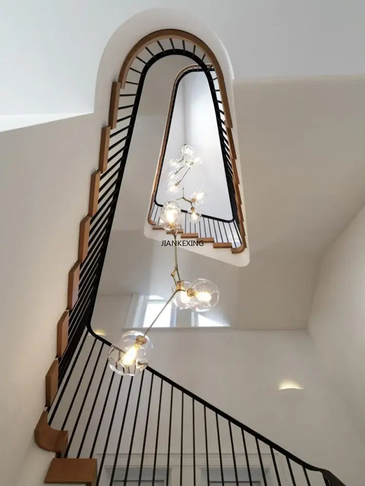 Gold Glass Branch Chandelier
