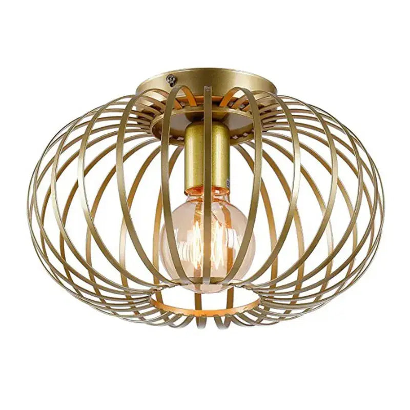 Gold Wireframe Ceiling Light