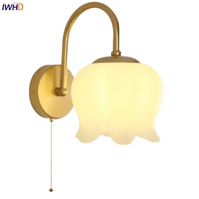 Gold Pull Chain Wall Sconce