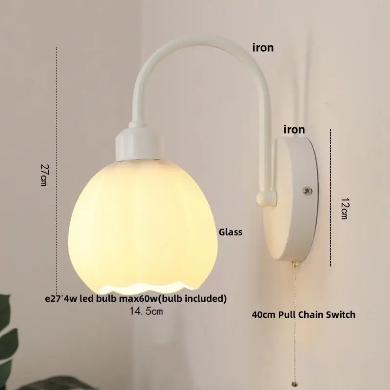 Gold Pull Chain Wall Sconce